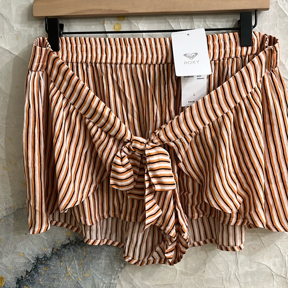 NWT Roxy Lemon Chill Shorts w/Front Tie Closure L
